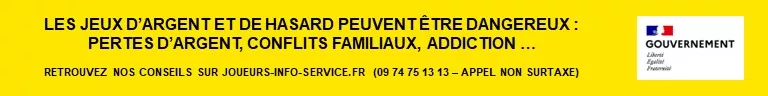 Mentions jeux d'argent